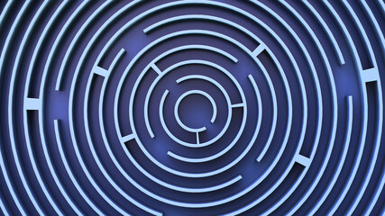 Circular maze background. Blue theme © Happyphotons