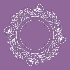 Round flourish frame