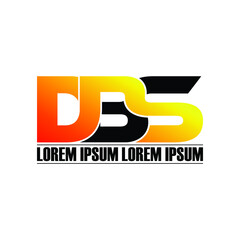 DBS letter monogram logo design vector