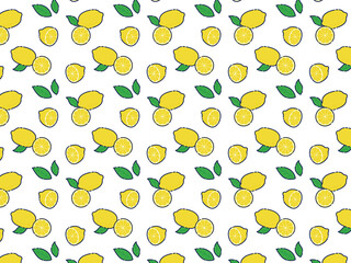 Lemon background illustration material / vector