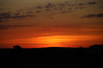 Sunset in Angers - France