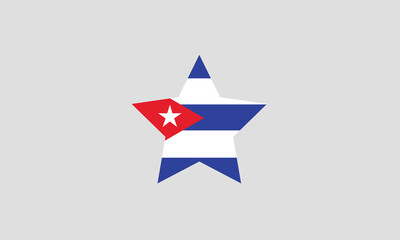 Cuba star national flag symbol vector illustration