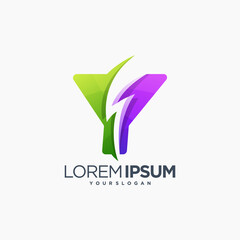 bolt letter y power energy