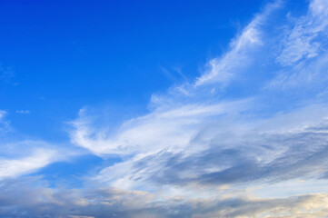 Naklejka na ściany i meble vivid blue sky with clouds