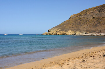 Fototapeta na wymiar El Playazo de Rodalquilar, beach in Cabo de Gata Natural Park, Almeria, Spain