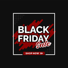Painted banner for black friday event design background
