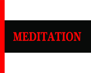 Obraz premium BLACK BACTOR BANNER MEDITATION