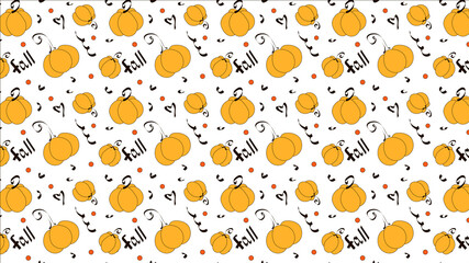 pattern pumpkin fall fun. decor for paper, fabric, background
