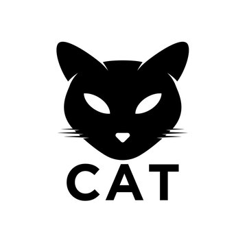cat head logo design idea