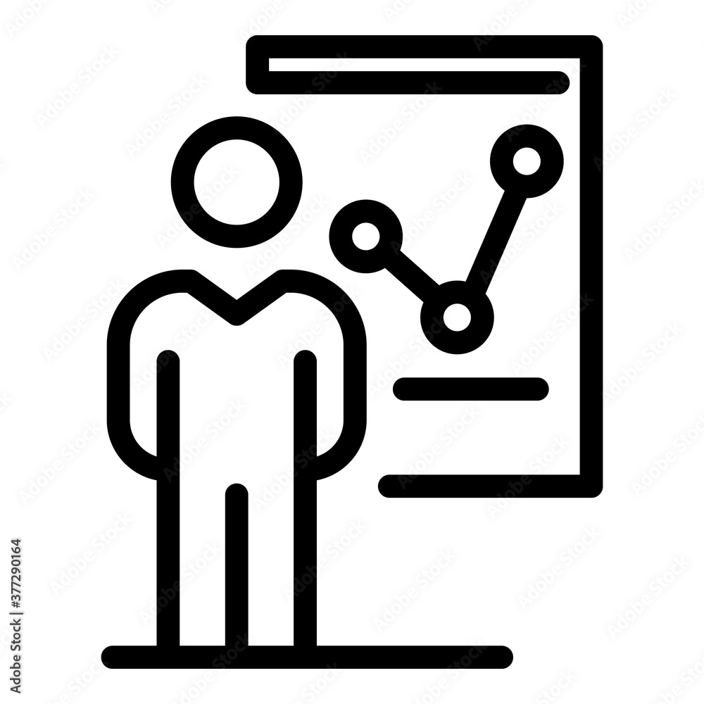 Poster outsource graph chart icon. outline outsource graph chart vector icon for web design isolated on whi