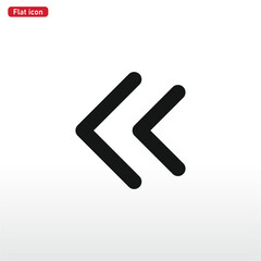 Left Arrow icon vector . Left sign