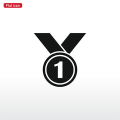 Medal icon vector . Winner sign