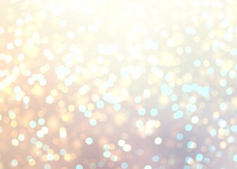 Fototapeta na wymiar New year golden glitter pastel blurred background. Xmas sparkling festive texture. Light brilliance holiday pattern.