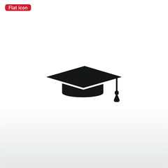 Graduation icon vector . Education sign