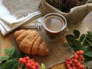 coffee and croissant