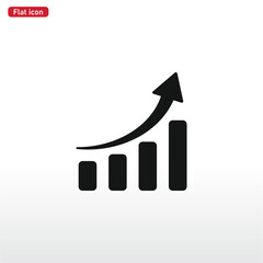 Growth Increase Icon vector . Increase sign