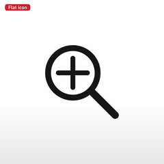 Zoom icon vector . Magnify Zoom sign