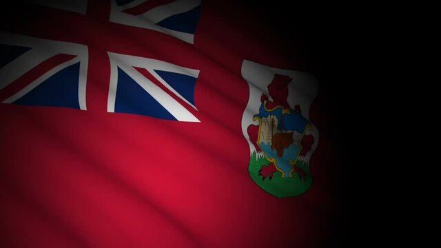 bermuda flag blowing in wind