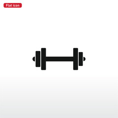 Dumbbell icon vector . Weight sign