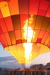 hot air balloon at sunrise