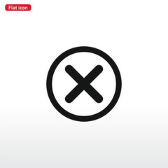 Obraz premium Close icon vector . Delete sign