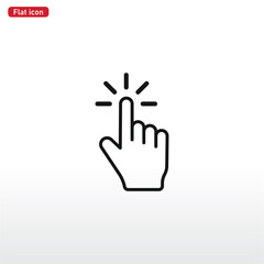 Obraz premium Finger Click icon vector . Click sign