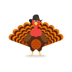 Vector Illustration of a Happy Thanksgiving Celebration.