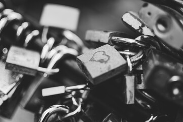 Love Locks on railing