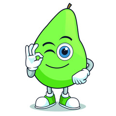 fruit pear icon mascot character