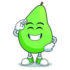 fruit pear icon mascot character
