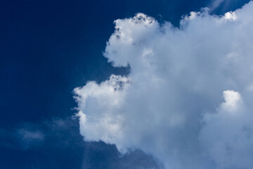 夏の青空と白い雲の風景