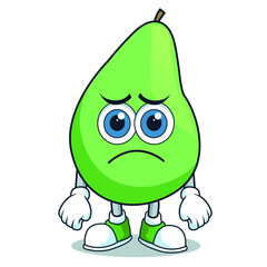 fruit pear icon mascot character