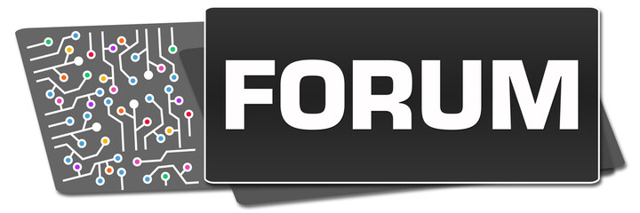 Fototapeta premium Forum Dark Colorful Circuit Side Rounded Squares 