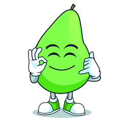 fruit pear icon mascot character