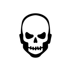 Feliz Halloween. Día de los muertos. Disfraz de zombi. Cabeza de hombre con máscara de calavera en color negro