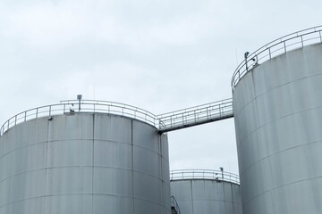 Storage tanks with Waste Oil and Gas 