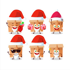 Santa Claus emoticons with office boxes cartoon character