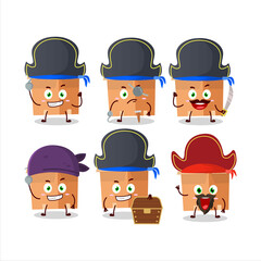 Cartoon character of office boxes with various pirates emoticons