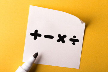 Close Up Shot Of Math Concept