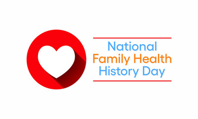 Vector illustration on the theme of National Family health history day observed each year on Thanksgiving day in November.