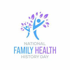 Vector illustration on the theme of National Family health history day observed each year on Thanksgiving day in November.