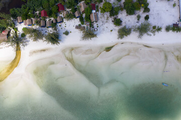 peaceful seascape on koh rong samloem island, cambodia