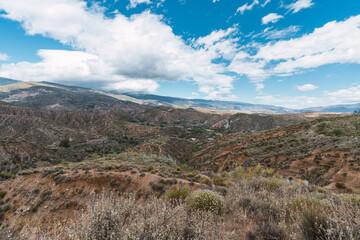 Mountainous landscape with vegetation in southern Spain