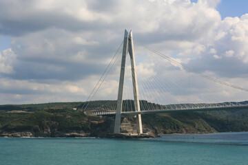 The Yavuz Sultan Selim Bridge is a bridge for rail and motor vehicle transit over the Bosphorus.