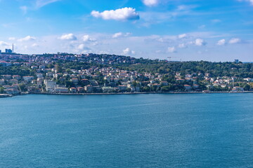 Fototapeta na wymiar From Asian side istanbul city European coast side view