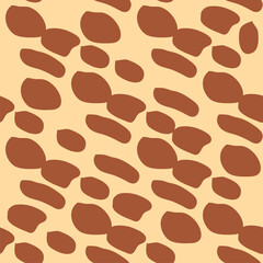 Giraffe fur seamless pattern, tropical animal skin texture.