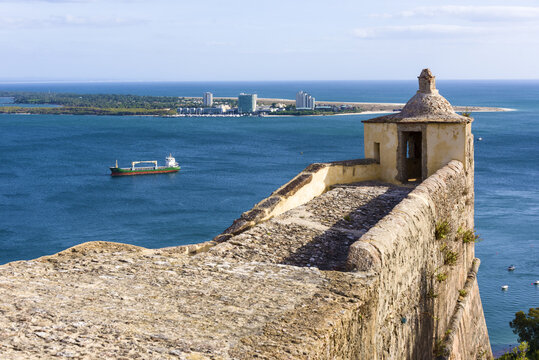 The Fort of Sao Filipe and view of Atlantic Ocean and Troia peninsula in Setubal