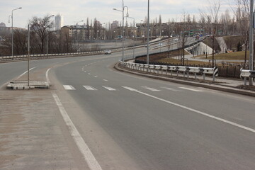 City road in early spring