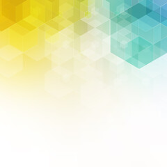 Polygonal style colored hexagon background. Vector eps 10