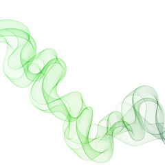 Green wavy smooth lines. Vector abstract background. Wave as a design element. eps 10